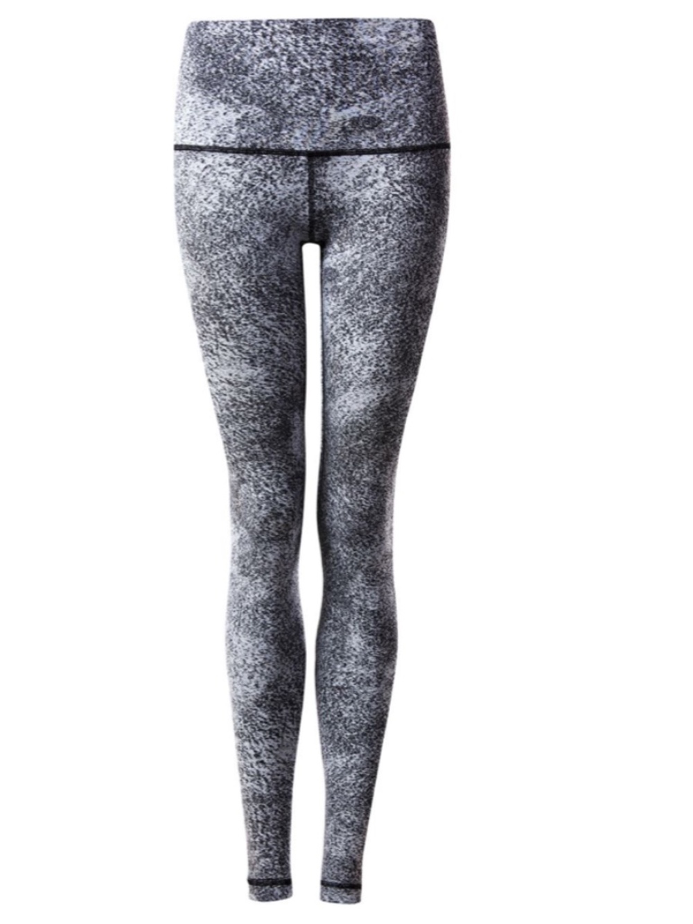 LULULEMON WUNDER UNDER PANT (Hi-Rise) Luon Spray Jacquard White Black